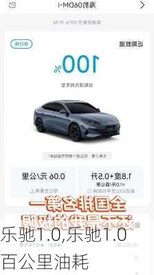 乐驰1.0,乐驰1.0百公里油耗