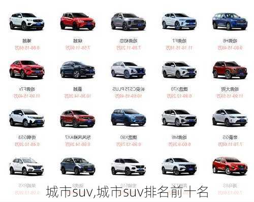 城市suv,城市suv排名前十名