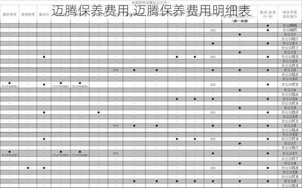 迈腾保养费用,迈腾保养费用明细表