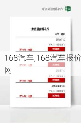 168汽车,168汽车报价网