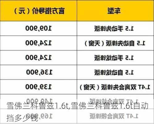 雪佛兰科鲁兹1.6t,雪佛兰科鲁兹1.6t自动挡多少钱