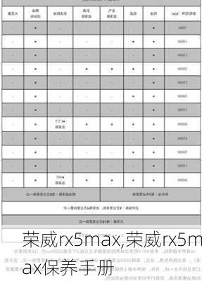 荣威rx5max,荣威rx5max保养手册