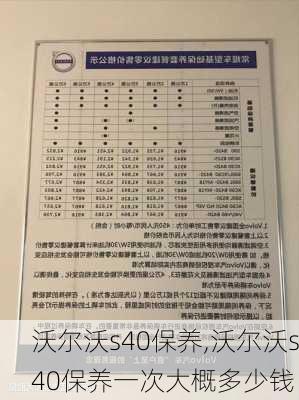 沃尔沃s40保养,沃尔沃s40保养一次大概多少钱