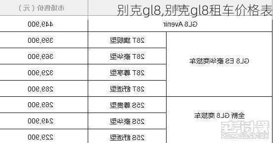 别克gl8,别克gl8租车价格表