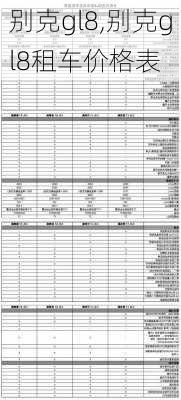 别克gl8,别克gl8租车价格表