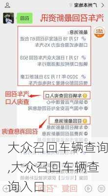 大众召回车辆查询,大众召回车辆查询入口