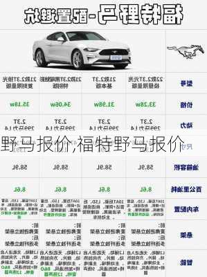 野马报价,福特野马报价